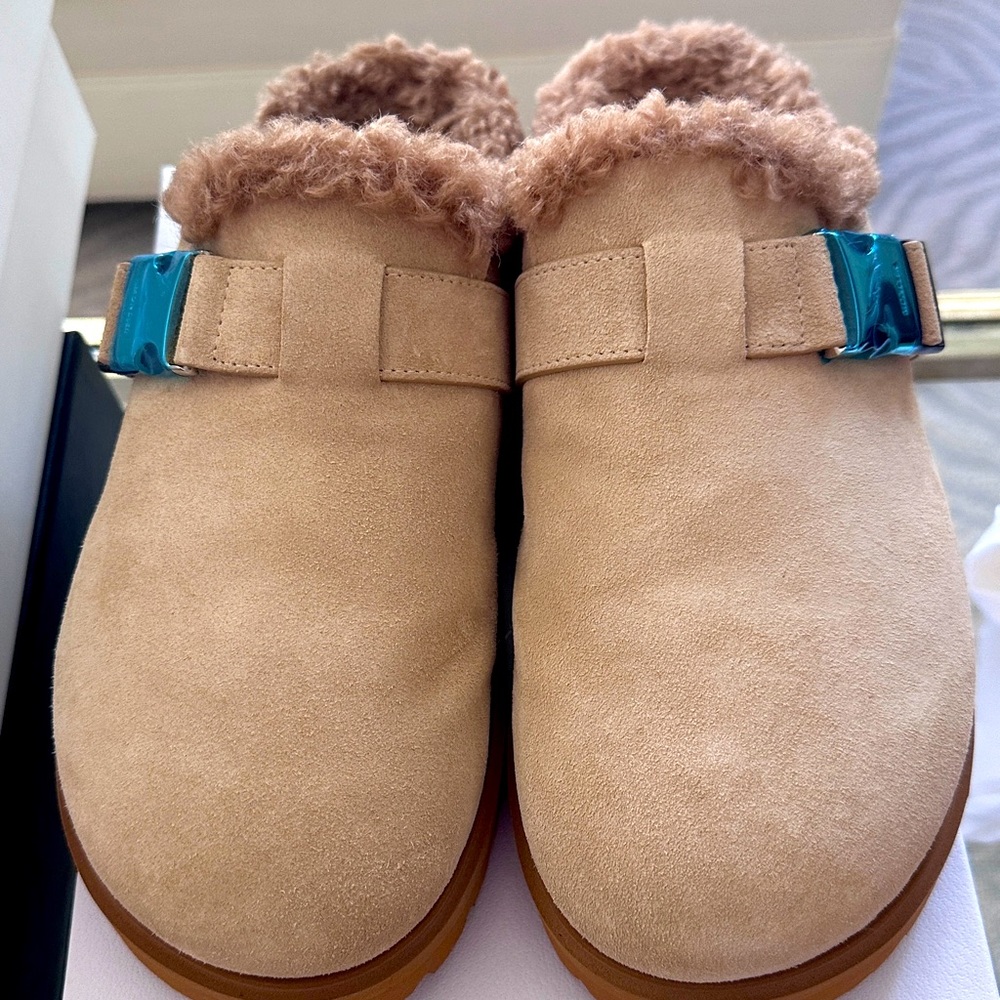 Moncler Mon Faux Shearling Mule